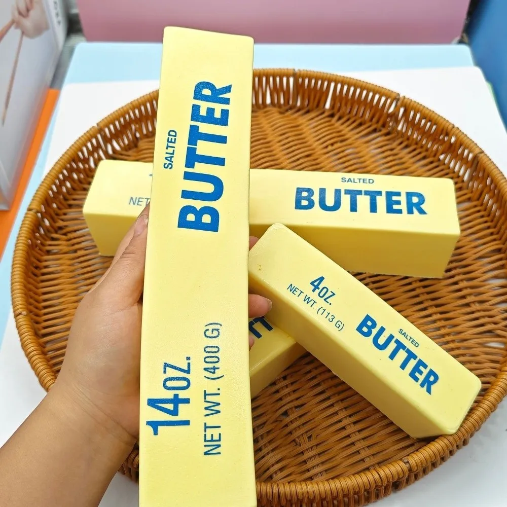 Super Soft Cheese Butter Stick Squeeze Toy Slow Rising Stress Relief Simulation Food Fidget Toy Hand Relaxation Pinch Toy Adults