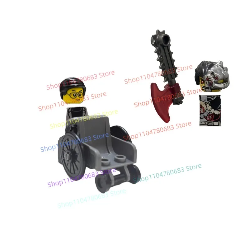 MOC 블록 휠체어 닌자 조립 모델 피규어 애니메이션 TV 요소 마스터 토이 휴일 선물 수집품