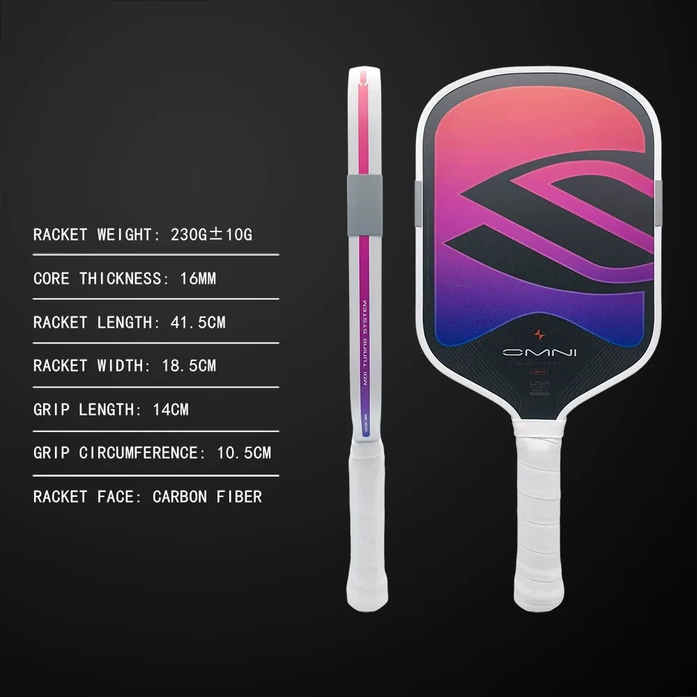 

SLK OMNI BOOMSTICK Elongated Pickleball Paddle, 16mm EPP foamCore T700 Carbon Fiber USAPA Approved Professional Racket