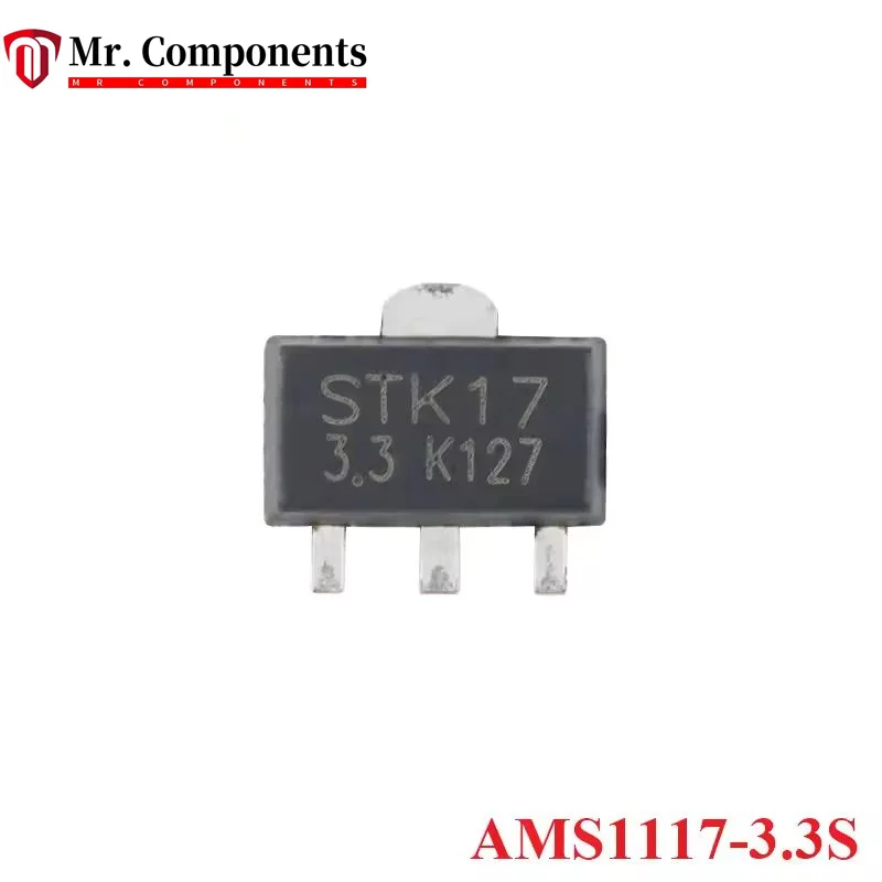 10 قطعة AMS1117-3.3S AMS1117-5.0S SOT89 AMS1117 3.3V 5V 1A SOT-89 انخفاض التسرب الخطي الجهد المنظم LDO IC رقاقة في المخزون جديد