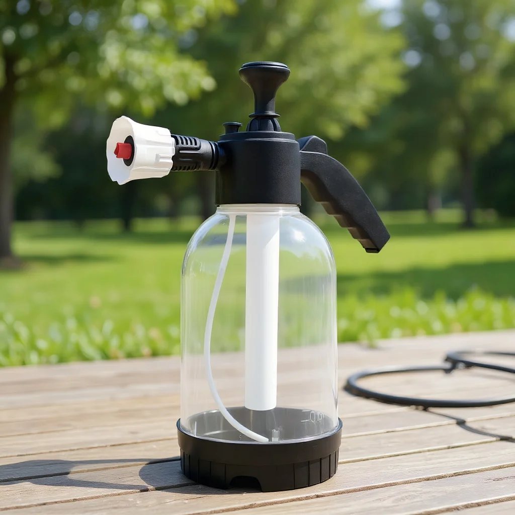 

Бутылка-распылитель пены для мойки автомобилей, регулируемый водяной пистолет с двойным соплом для бытового газона, сада и чистки автомобилей