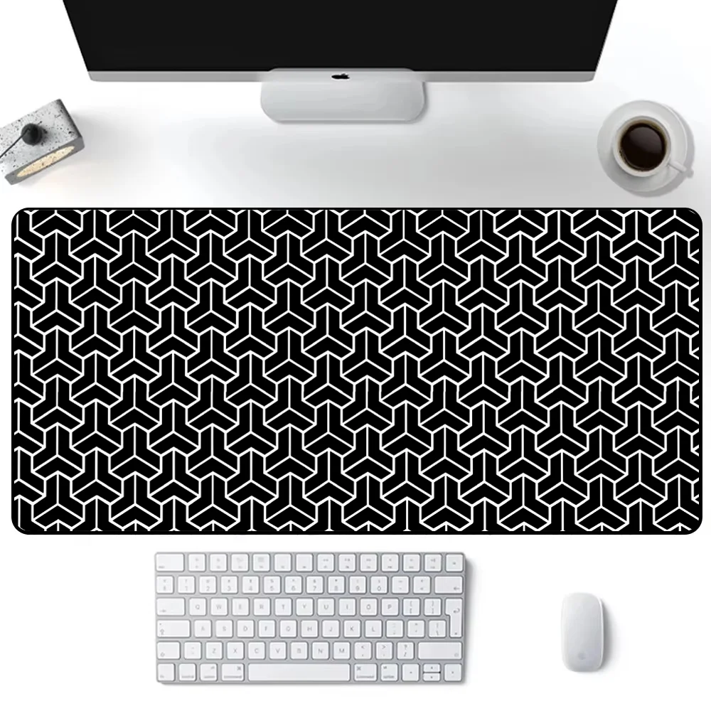 

Xxl Mouse Pad Big Art Mousepad White Black Desk Protector Pad on The Table Pads Computer Mat Extended Pad Deskmat Office Carpet