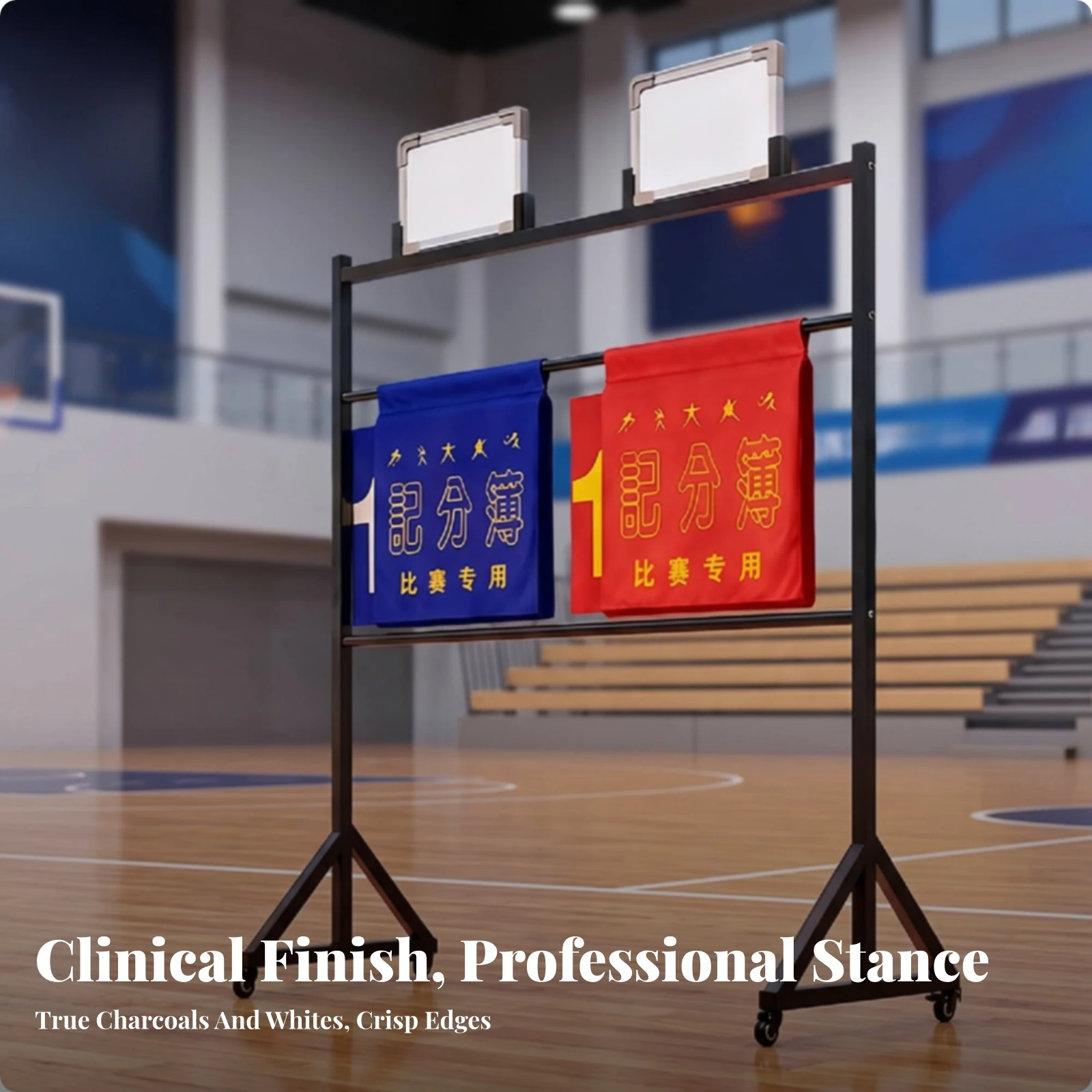 Sports Scoreboard Rack Floor-Standing Flip Scoreboard Stand Portable Sturdy for Schools, Gyms, Courts