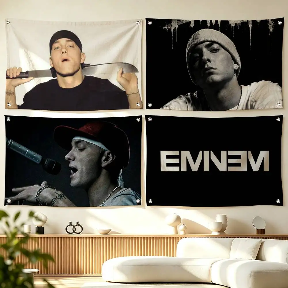 E-Eminem F-Famous Rapper  Flags Wall Hanging Tapestry Outdoor Garage Room Decorative flag Background Blanket