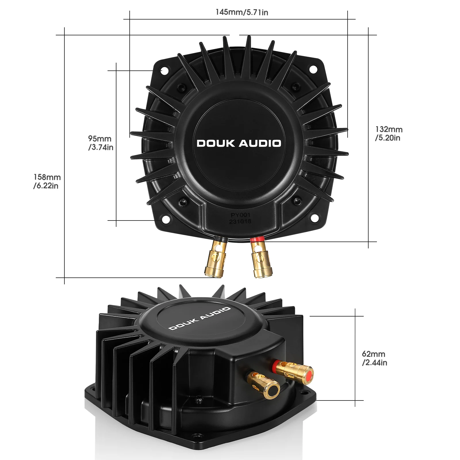 Douk Audio High Power Tactile Bass Shaker 50Watt Subwoofer Transducer for Home/Car Theaters