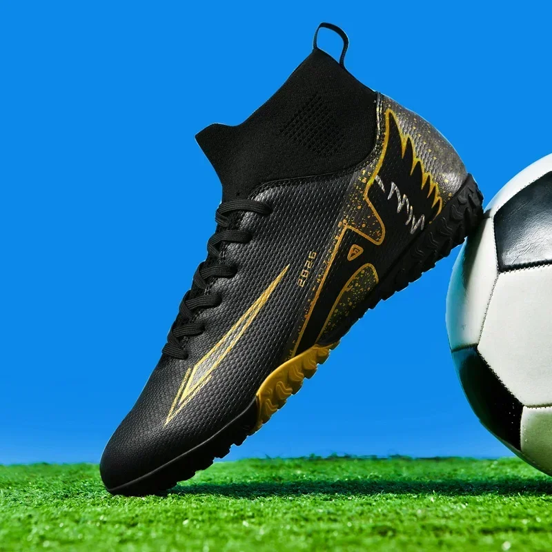 Neue Herren-Fußballschuhe Outdoor-Sportschuhe Ultraleicht Hochwertige High-Ankle Indoor-Fußballstiefel Rutschfest Futsal Rutschfest – Detail 24
