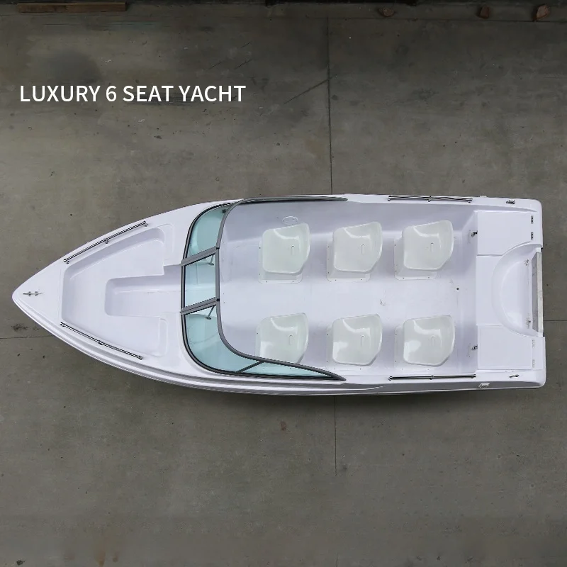 

High Quality Luxury Pontoon Boat 16ft 4.7m 6 Seat Fiberglass Fishing Boat Party Sport Speed Boat Fiberglass