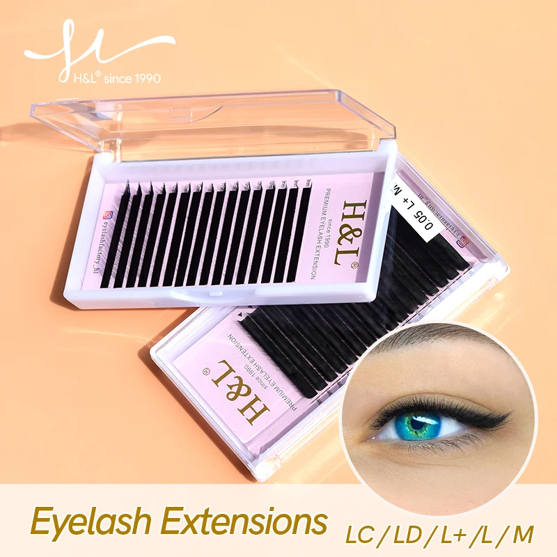 H&L SINCE 1990 16 Rows Special Curl L/L+LD/LC/M Curl 8-15 Length False Lashes Bulk Eyelashes Extensions Supplies Natural Look