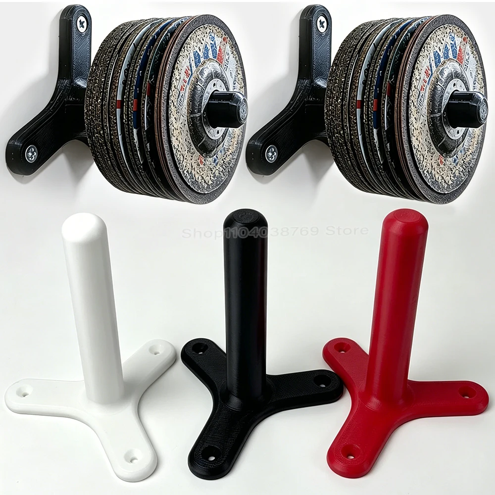 Grinding Disc Storage Bracket Wall-Mounted Angle Grinder Heavy Duty Rack with Fixed Screw Garage Workshop Space Saving Holder