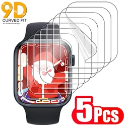 Protector de pantalla de hidrogel para Apple Watch, 5 piezas, 5, 6, SE, 40MM, 44MM, 42MM, 38MM, Ultra 49MM, 7, 8, 9, 41MM, 45MM, 10, 42/46MM