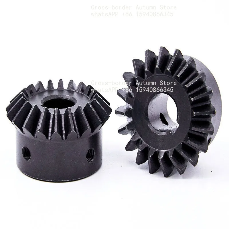 1:1 Bevel Gear 90 Degree 45# Steel Hardened Helical Bevel Gear Right Angle Transmission Spare Parts