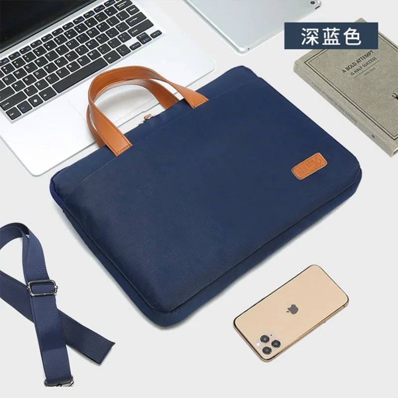 Ultra-Thin Laptop Bag for MacBook 14 inch 15.6 inch Crossbody Shoulder Bag for Notebook Computer with Padded Compartment and