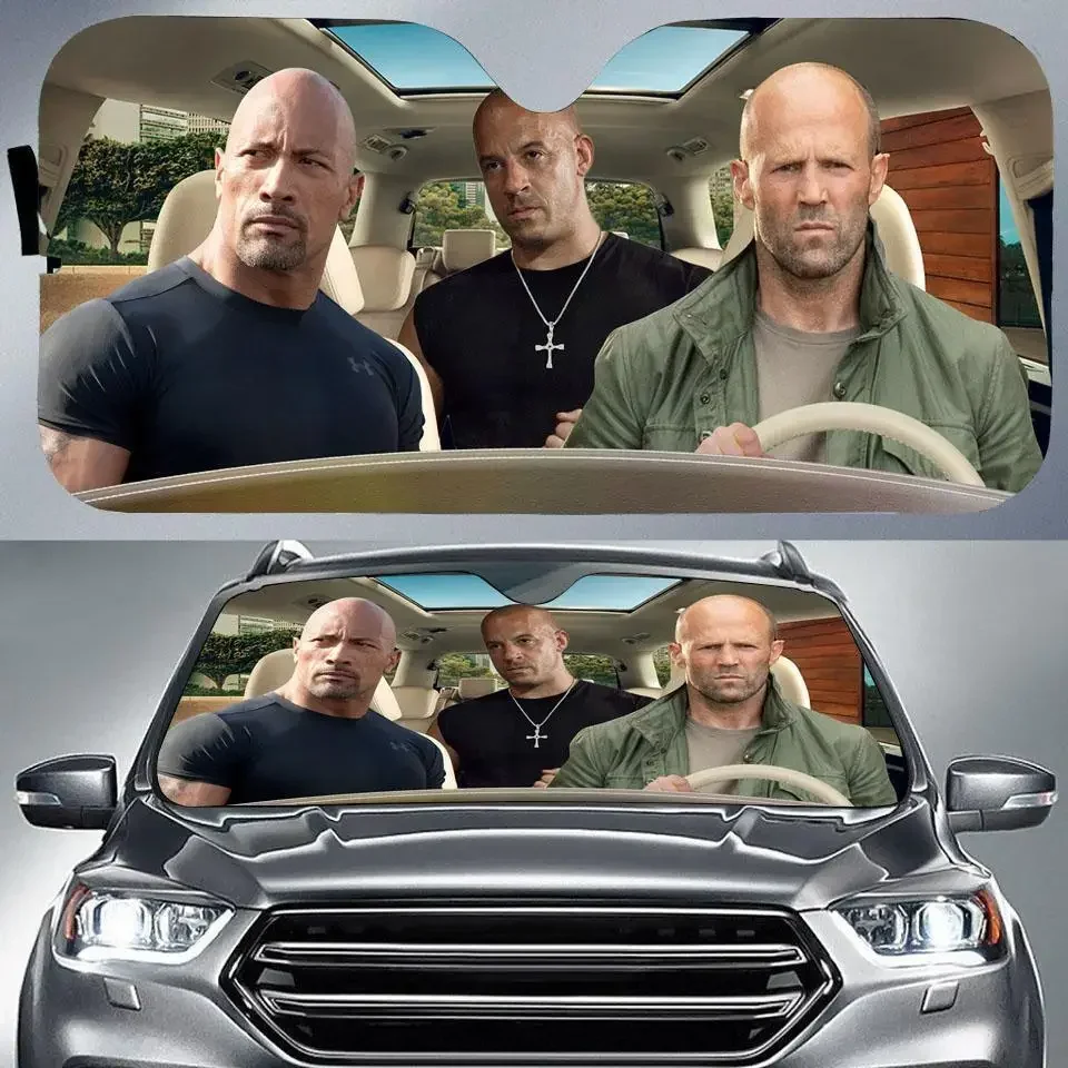 Fast and Furious Fan Sunshade Protection Automotive Interior Sun Protection Keep Car Cool Easy to Use for Most Sedans SUV