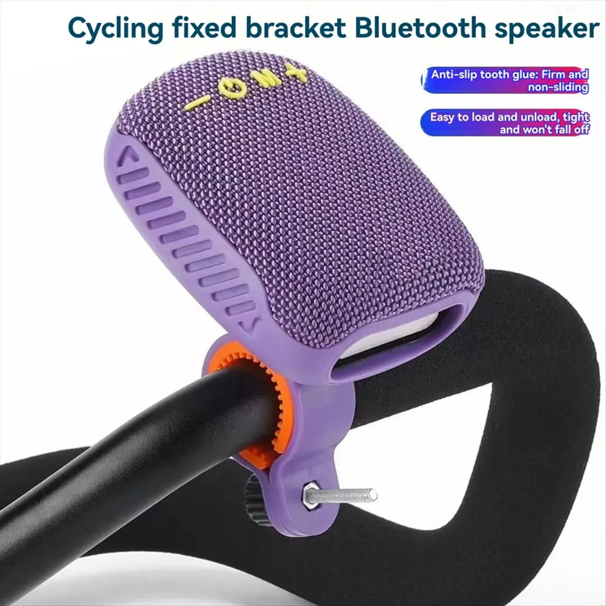 *N21R Outdoor Tragbarer Fahrrad-Reitlautsprecher Typ C USB wiederaufladbar wasserdicht Bluetooth-kompatibel für Roller Lila
