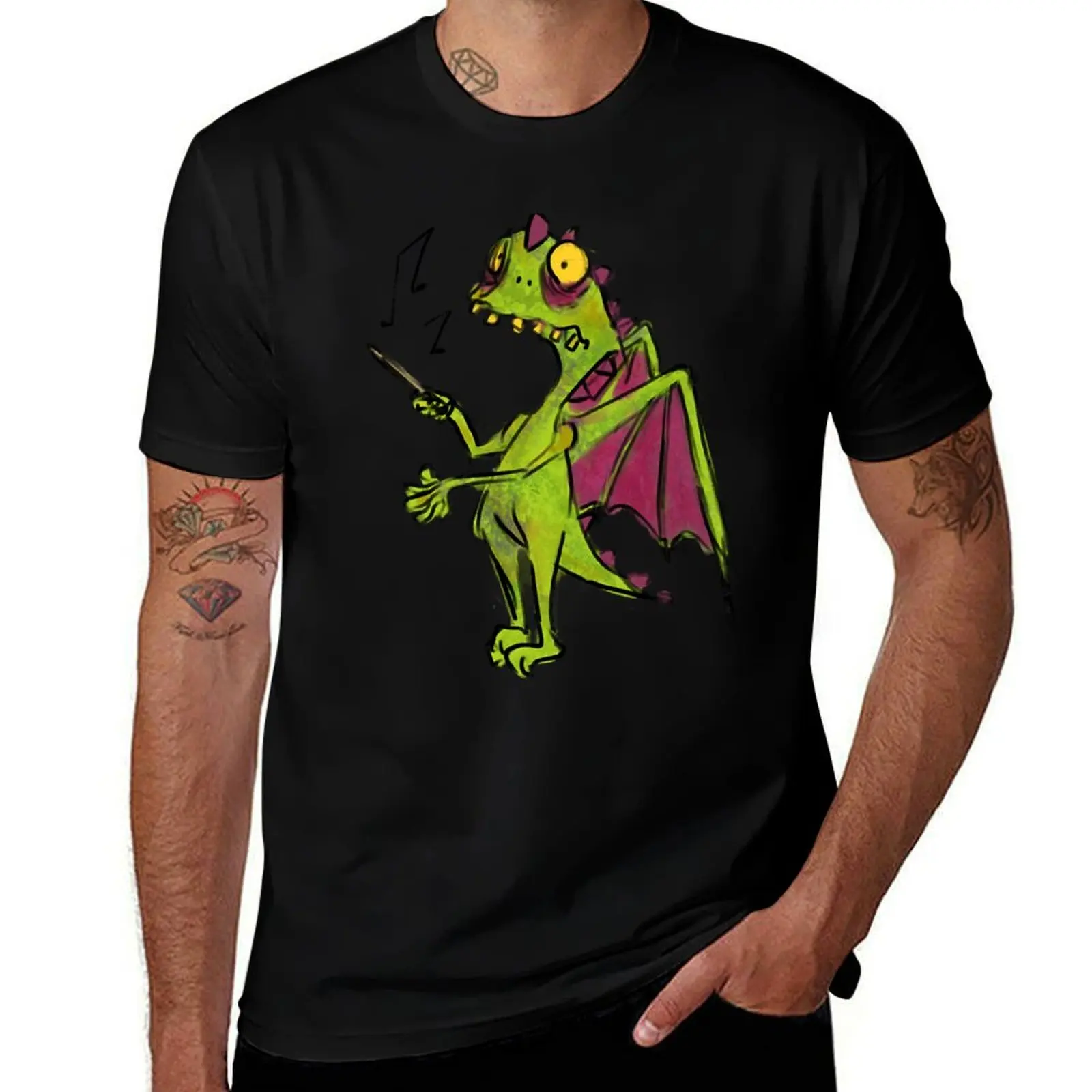 Conducting dragon fella T-Shirt Work Wear Breathable Tee T-Shirt