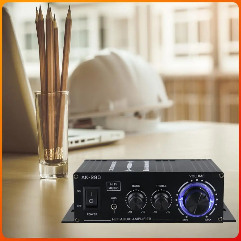 

Усилитель мощности AK-280, 12 В, Hi-Fi, стереоусилитель басов, цифровые усилители звука, двухканальный музыкальный плеер, домашний кинотеатр, вход RCA AUX