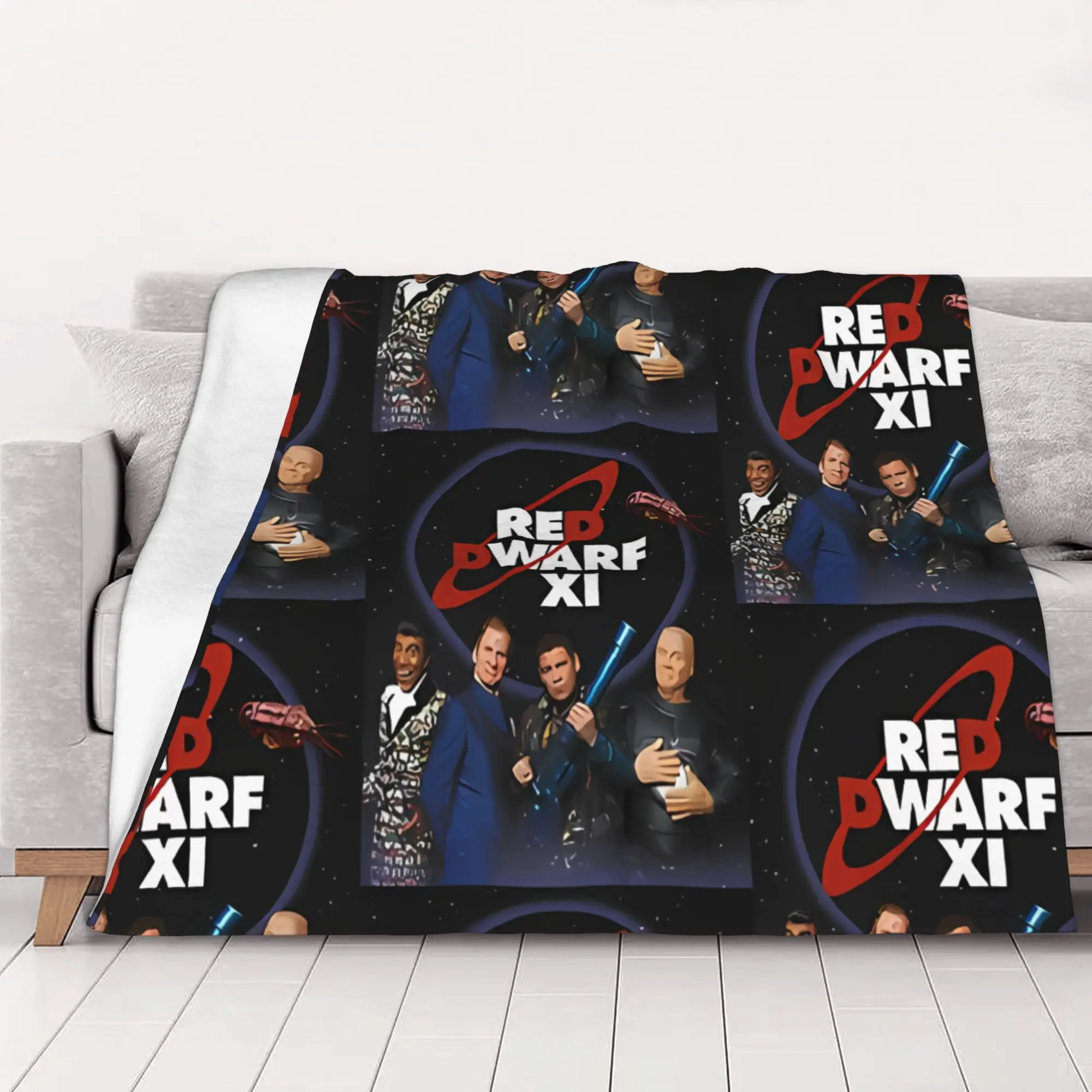1PC Red Dwarf Comedy Series The red Dwarf home room decorations Winter Blankets for Adults Bedding Home Interior Sofa Knee