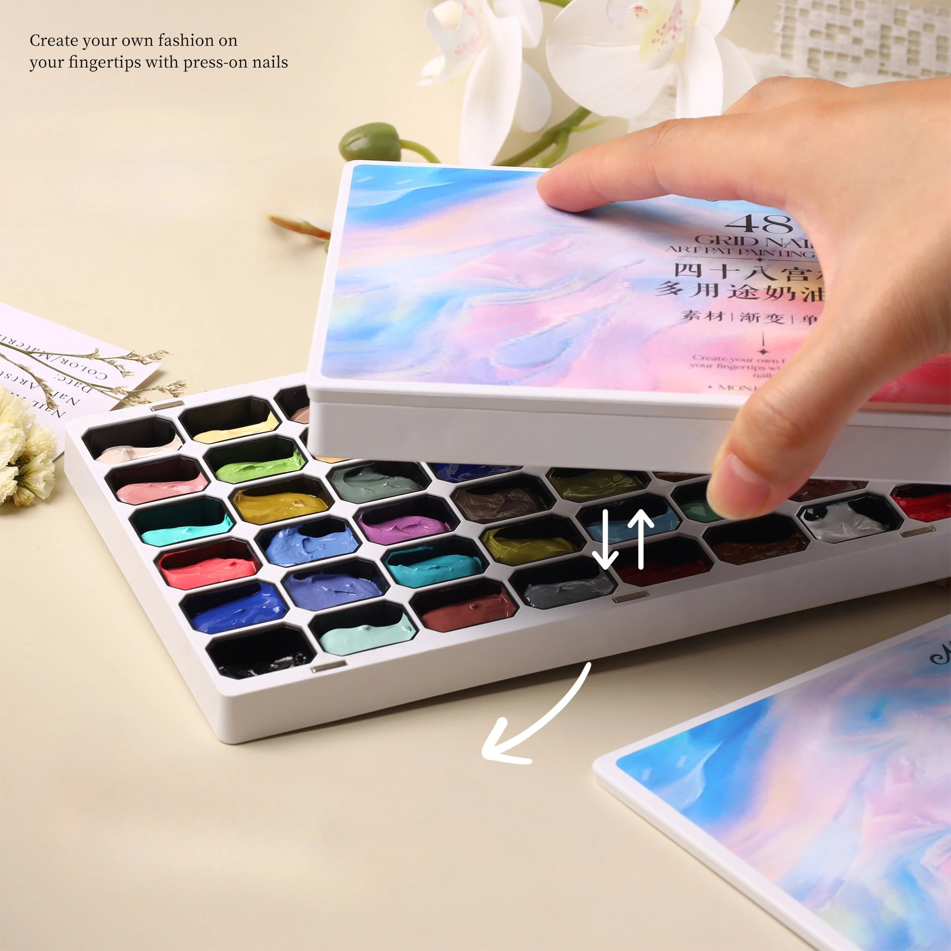 4 In 1 Pat Painting Gel Nude Pink Gradient Blush Color Semi Permanent Soak Off UV&LED Gel Varnishes Nail Art Creation Salon DIY