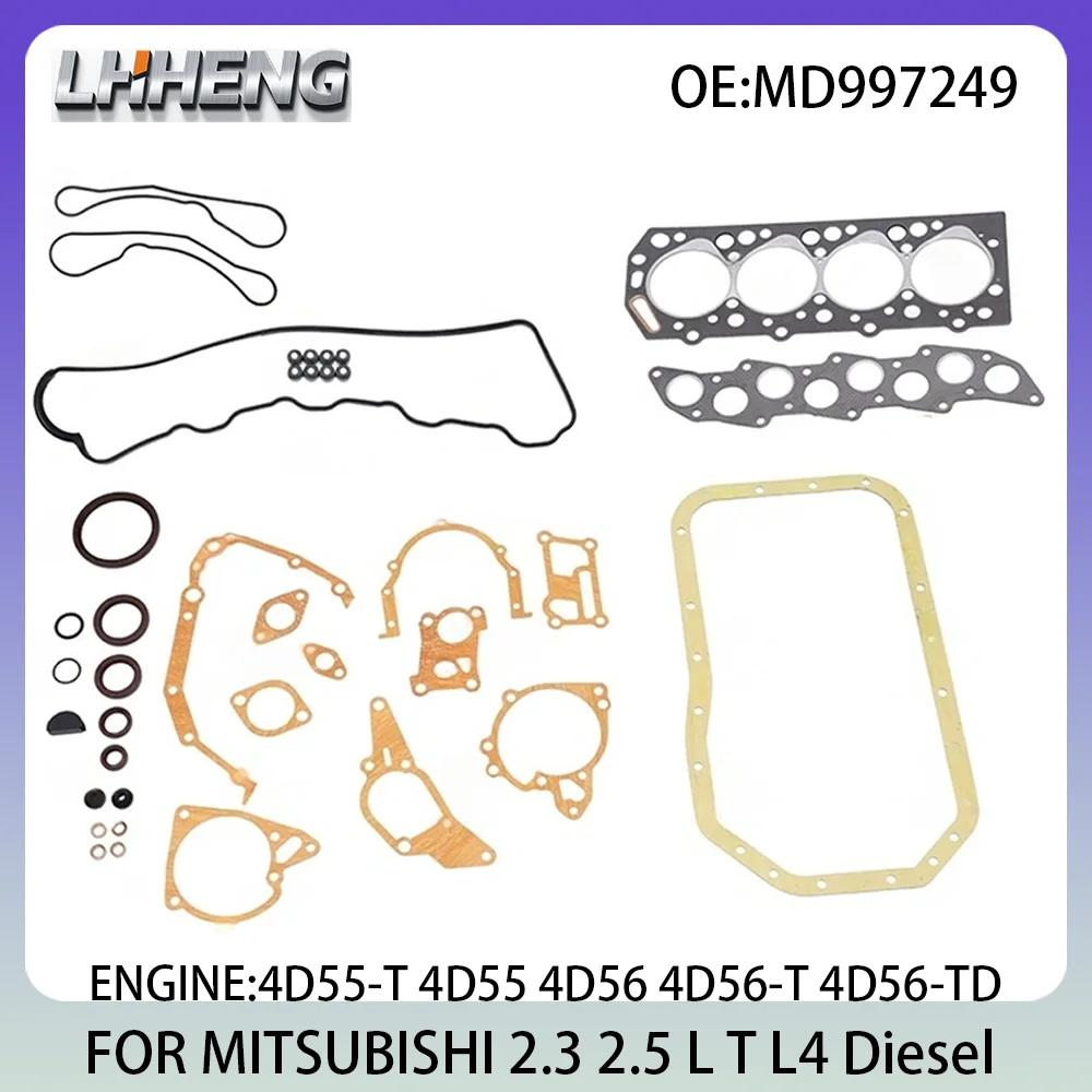 

Engine Full Gasket Set For MITSUBISHI GALANT L300 L200 L400 2.3L 2.5L 2.3 2.5 L T L4 Diesel 80-07 MD997249 4D56 4D55