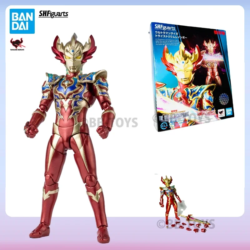 

In Stock Bandai S.H.Figuarts Ultraman Series SHF Taiga Tri Strium Movable Anime Action Figure Toys Collectible Original Box