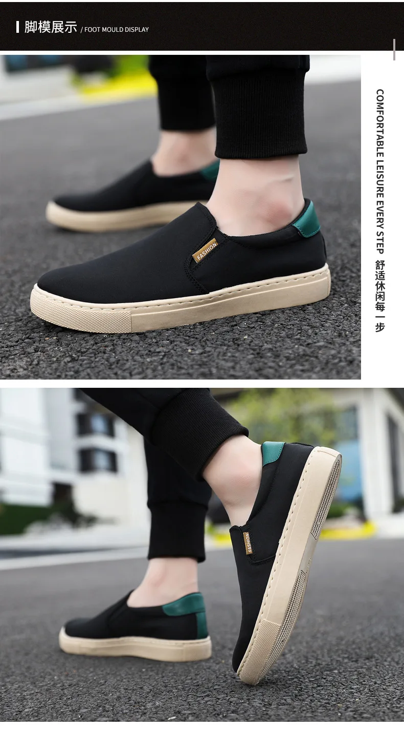 Neue weiße Slip-On-Leinenschuhe für Herren, vulkanisierte Sneakers, Studenten- und Jungen-Loafer, Espadrilles, lässige Herren-Fahr- und Golfschuhe, Größe 47 48. – Detail 3