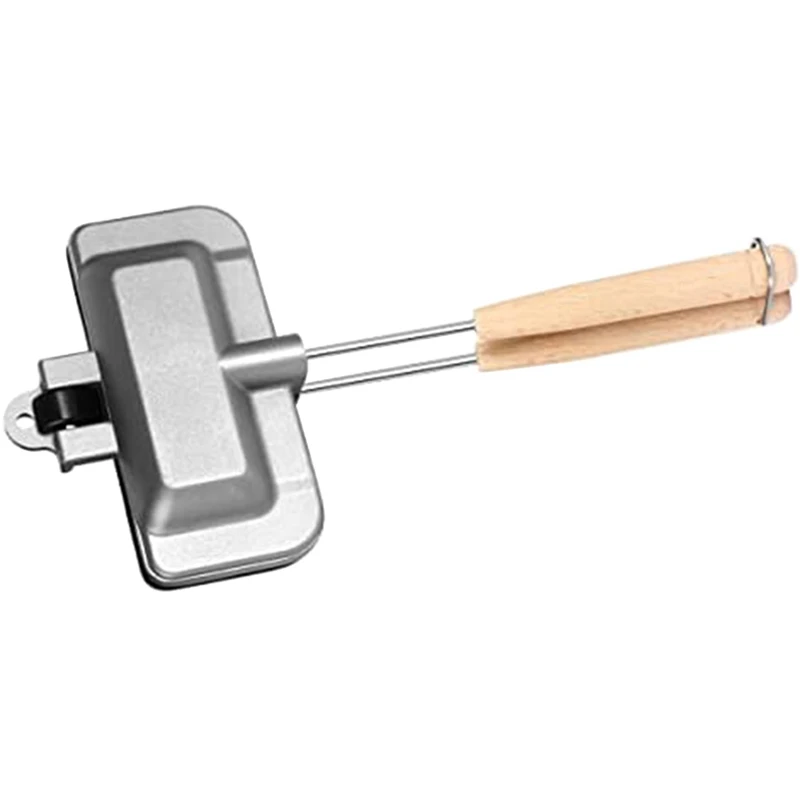 Máquina para hacer sándwiches calientes, tostadora para perritos calientes, sartén para hornear sándwiches de doble cara, sartén de doble cara, máquina para hacer queso a la parrilla