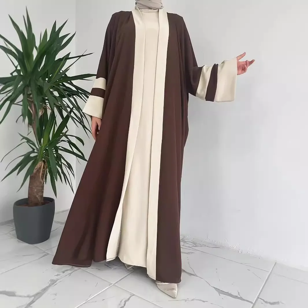 أحدث تصميم للنساء في دبي عباية إسلامية تركيا فساتين راقية إسلامية بورخا عبايات دبي بلون سادة عباية مفتوحة