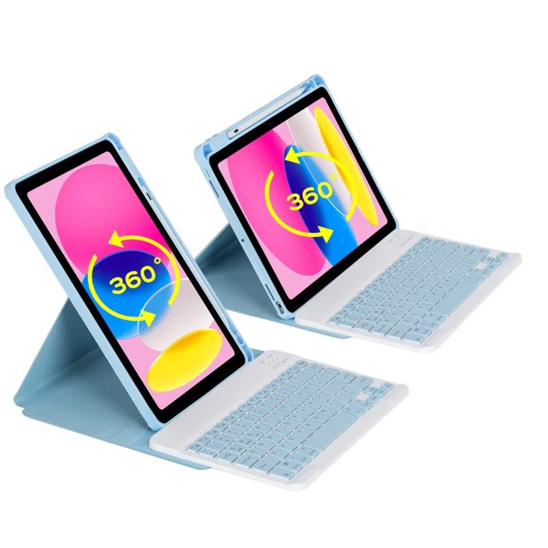 

Акрил 360° ° Вращающийся чехол для iPad 11, чехол A16/iPad, чехол для клавиатуры 11-го поколения, 2025, 11 дюймов, с клавиатурой с гнездом для карандаша