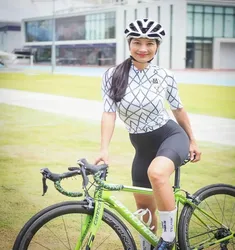 One-piece women's sports cycling suit, Little Monkey suit, long-sleeved summer and autumn one-piece cycling race track suit Pro