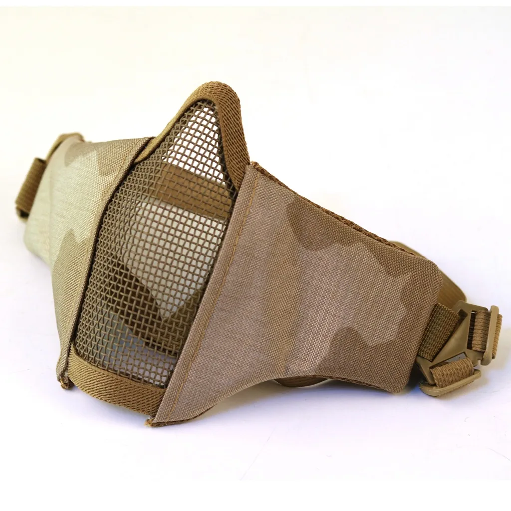 Adjustable Military Tactical Protective Mesh Half Face Mask Tactical Lower Face Protective Mask for Hunting Paintball CS - Image 4