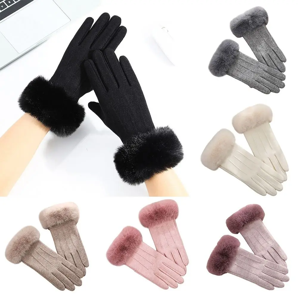 

Durable Windproof Touch Screen Gloves Thick Full Finger Warm Mitts Wear-resistant Cycling Gloves