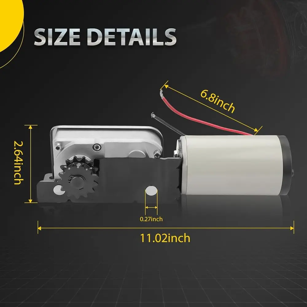 محرك منزلق R25075 RV مع علبة التروس R25076-1 محرك عالي الإخراج 13 ضرس أسنان لمقطورات RV استبدال الشريحة الخارجية 225008 #6