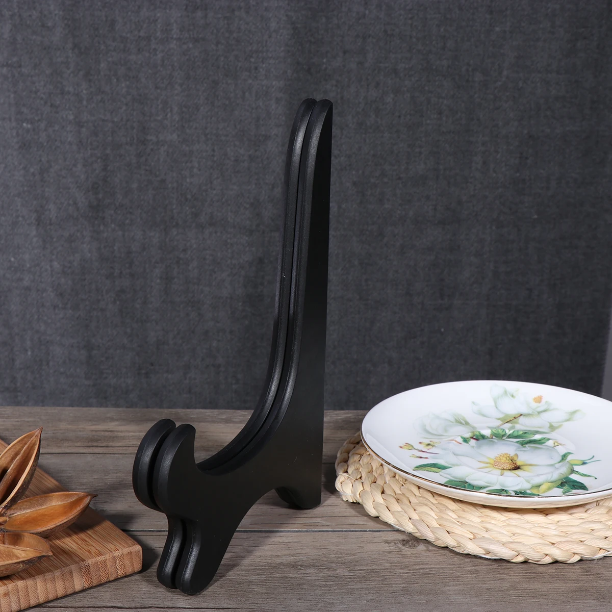 

4pcs Bowl Plate Rack Black Plastic No Installation Space Saving Kitchen Organizer Dish Drying Storage Stand For Sink Side