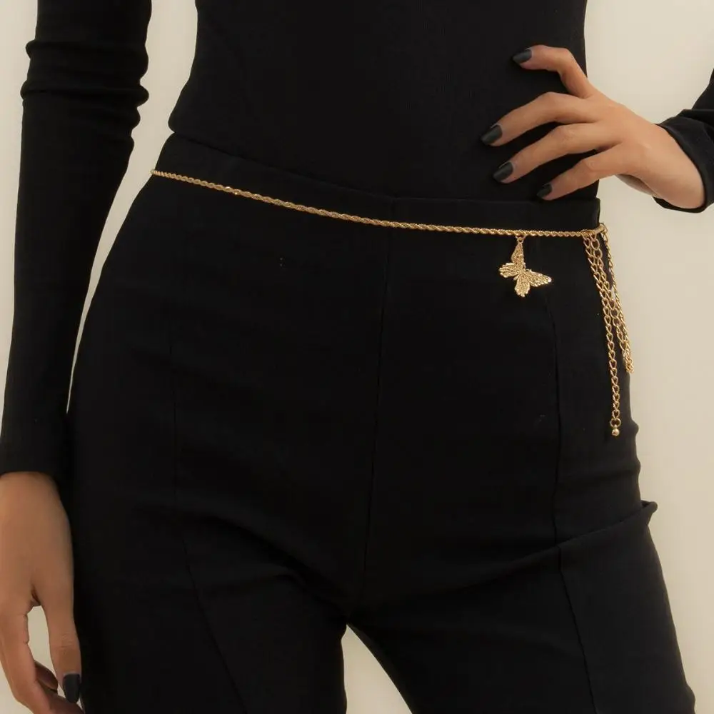 الهيب هوب خمر اللؤلؤ حجر الراين المعادن بيكيني الخصر سلسلة الشرير حزام البطن الجسم قلادة المرأة الخصر سلسلة مجوهرات الأزياء