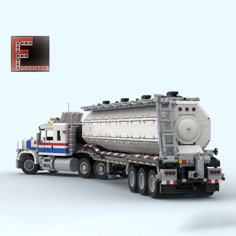 4519pcs MOC Tank oplegger handleiding Snelweg Rig XL Technic Bouwstenen Kerst speelgoed Gift Monteren collector Bouw