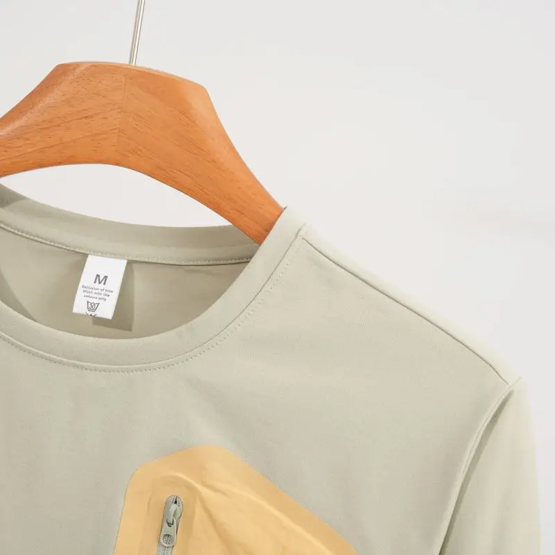 2026 Herbst Bergsportmode, Angler-Baumwoll-Feeling, Schnelltrocknendes Langarm-T-Shirt, Basisschicht für Laufen und Fitness – Detail 17