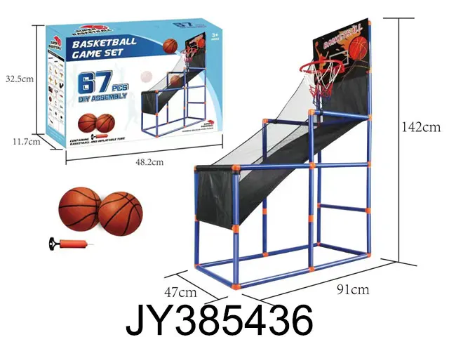 2025 เด็กกีฬาในร่มของเล่นคะแนนเกม Double Shoot อาเขตบาสเกตบอล Street Hoops Stand Rack