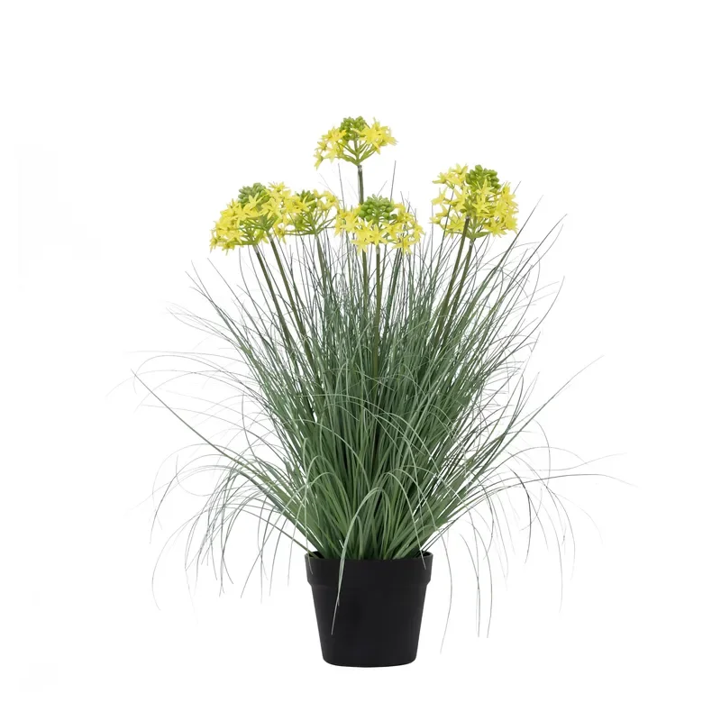 2022 Fashion Design Artificial Onion Grass with Pot Handmade Plastic Decor for Indoor or Outdoor Use