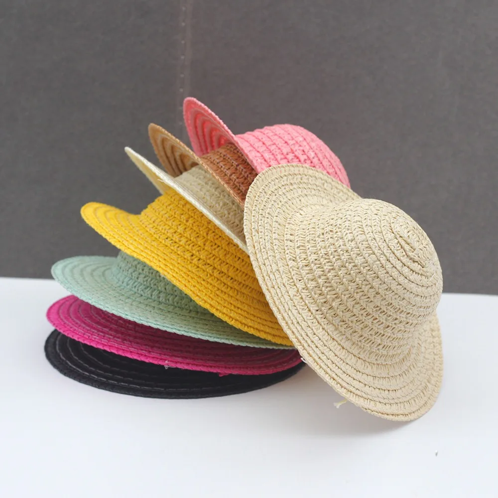 Inner Diameter 7-7.5CM Doll Straw Hat 1/3 Doll Dollhouse Doll'S Hats Handmade Replacement Doll Clothing Match Cotton Doll