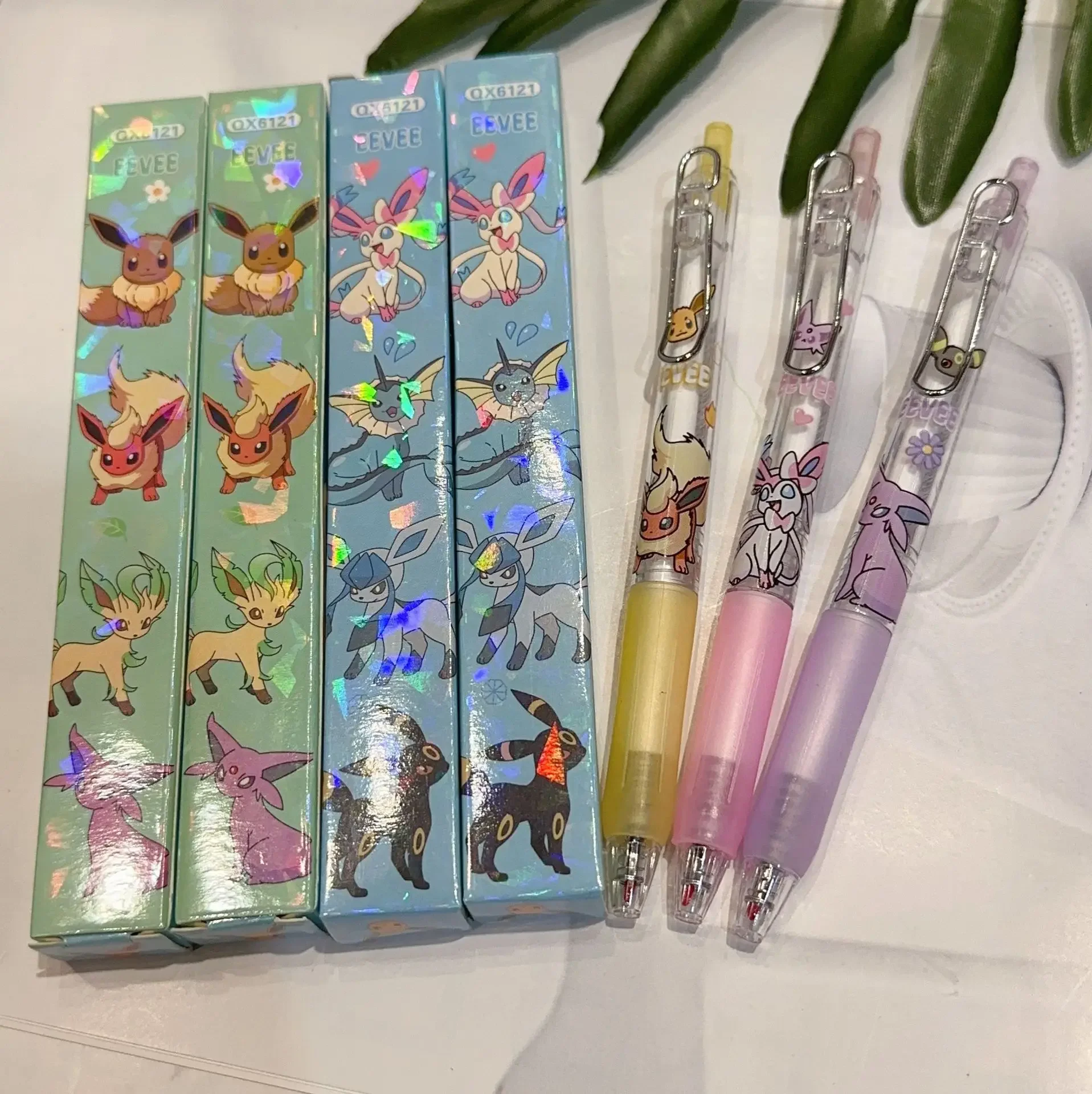 0.5mm Pokémon Gel Pens Cartoon Figure Kawaii Lightning Mouse Eevees Students Neutral Pen School Supplies Office Stationery Gfits