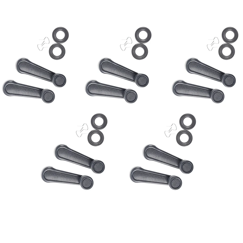 10 Pcs Gray Plastic Universal Car Window Winder Cranks Handle Lever