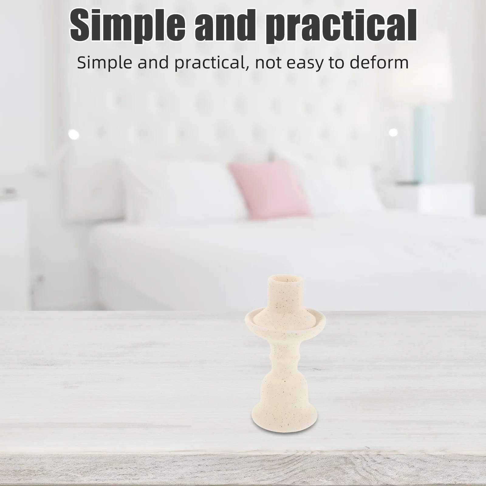 

Ceramic Holder Decor - Elegant Desktop Candlestick Stand for Dining Table Home Decor Romantic Ambiance Porcelain Finish