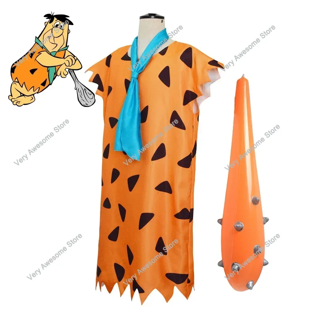 الكبار البدائية وحشية زي فيلم فريد فلينستونز حجر العصر الهندي تأثيري هالوين كرنفال نفخ عصا كبيرة #1