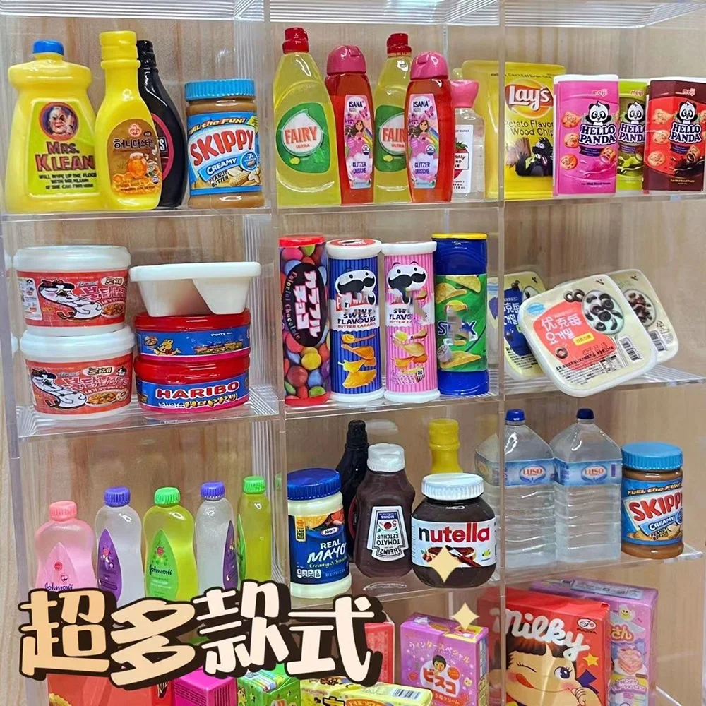Decoración de tienda de supermercado a escala 1/12, casa de muñecas en miniatura, mantequilla de maní, Mini aderezo de comida para muñeca Blyth BJD, accesorios de juguete