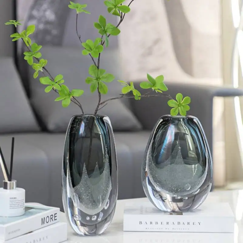 Nordic Style Glass Vase Home Decoration Vase Transparent Hydroponic Plant Flower Arrangement Small Disfraz Halloween Decor Home