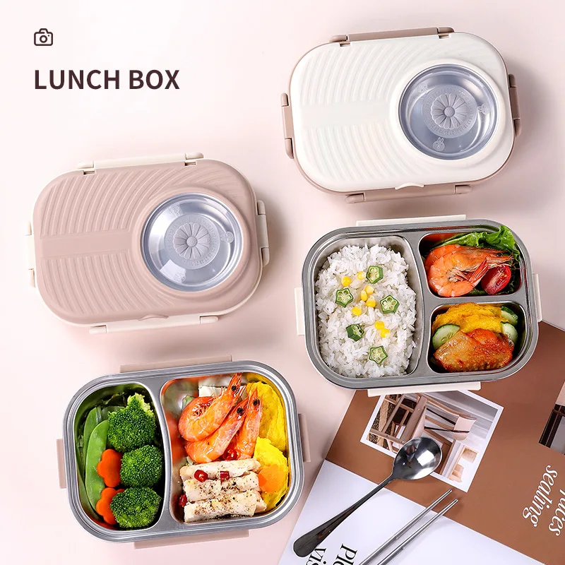 1000ml Insulation Thermal Sealed Bento Lunch Box 304 Stainless Steel Meal Prep Containers Fiambreras Paras Comida Food Warm