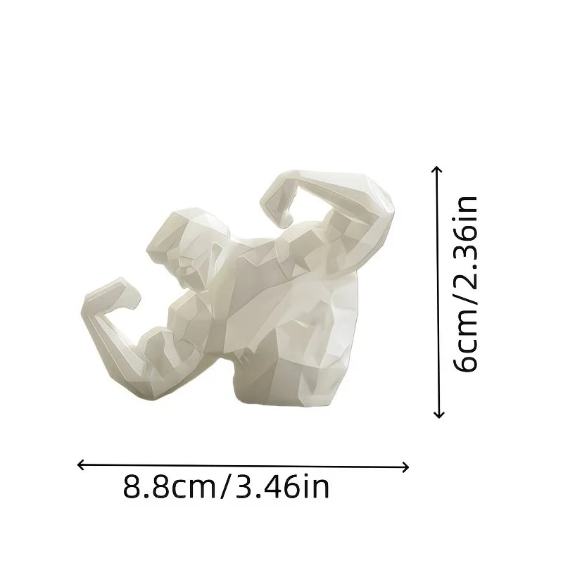 3D printed muscle male statue, fitness figure figurine, home decoration item, men's gift