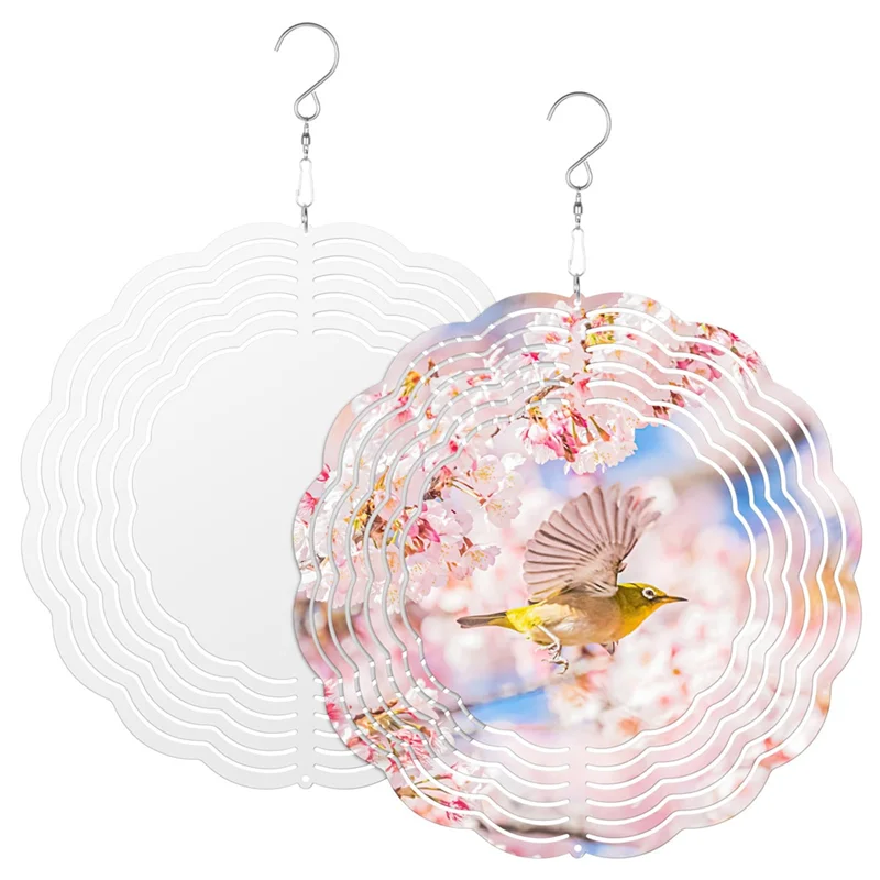 SR-2PCS 8 بوصة التسامي الرياح سبينر فارغة شخصية صور الرياح المغازل للحديقة