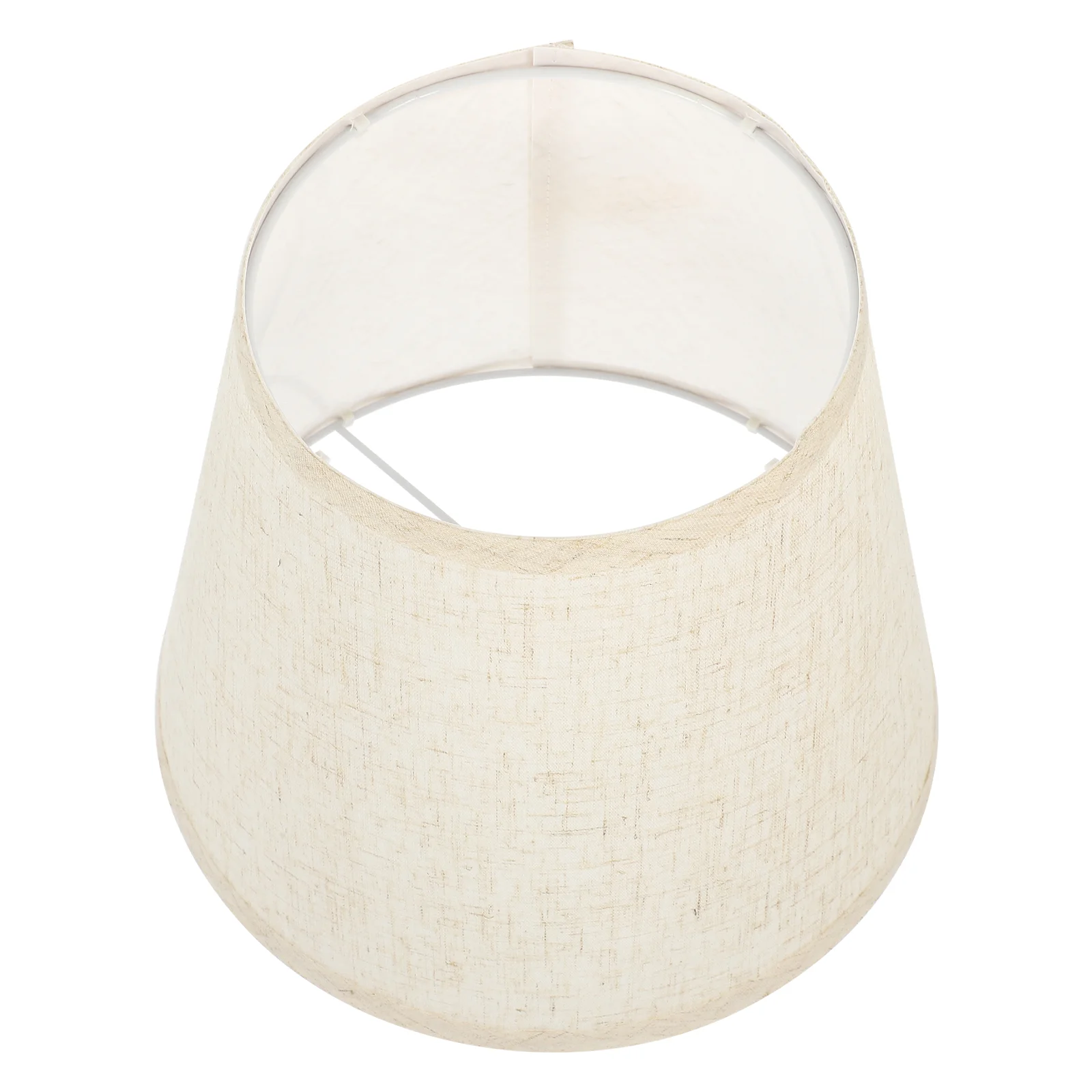 Bedside Lamp Linen Semi-circular Fabric Table Sticks Holder Circle Iron Floor Light Lampshade