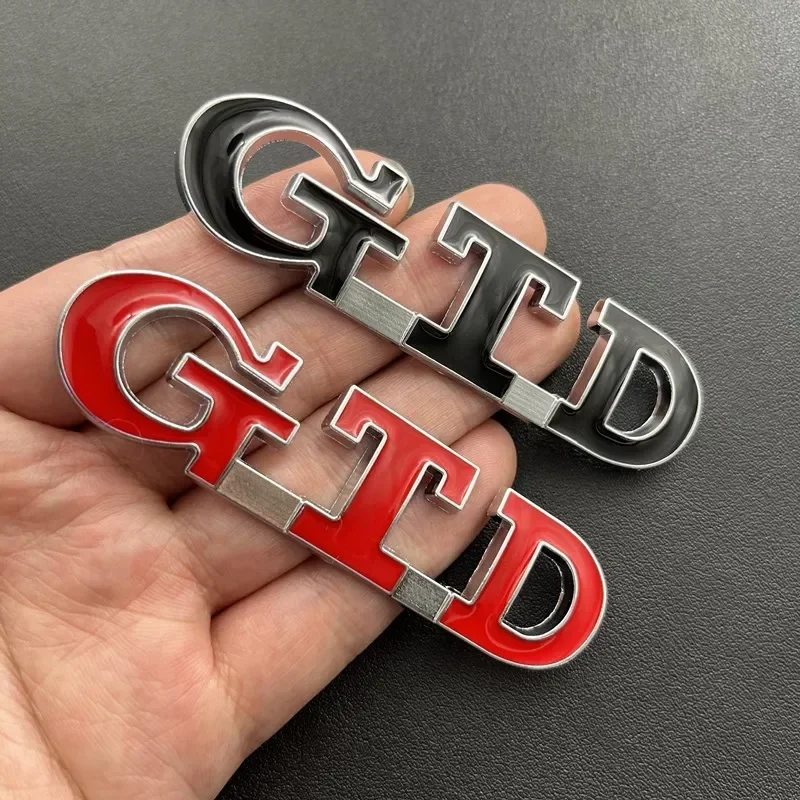 3D Metal GTD Letters Car Rear Trunk Boot Badge Emblem For Volkswagen VW Golf 7 6 5 4 GTI Sticker MK2 MK4 MK5 MK6 MK7 Accessories